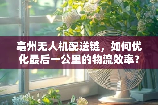 亳州无人机配送链，如何优化最后一公里的物流效率？