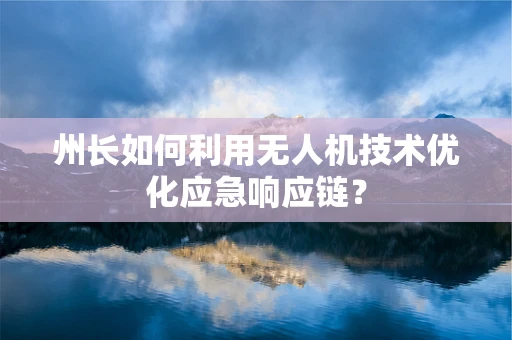 州长如何利用无人机技术优化应急响应链？