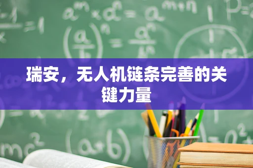 瑞安，无人机链条完善的关键力量