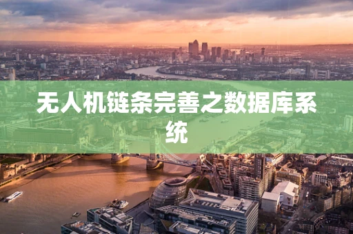 无人机链条完善之数据库系统
