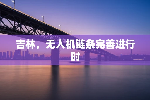吉林，无人机链条完善进行时