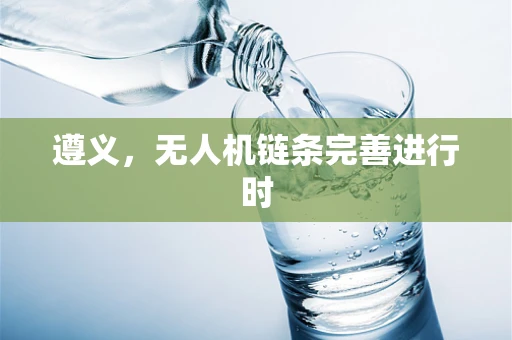 遵义，无人机链条完善进行时