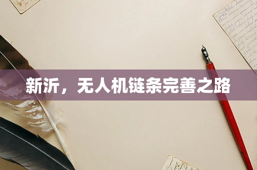 新沂，无人机链条完善之路