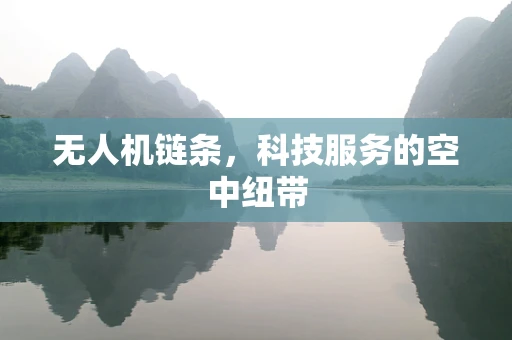 无人机链条，科技服务的空中纽带