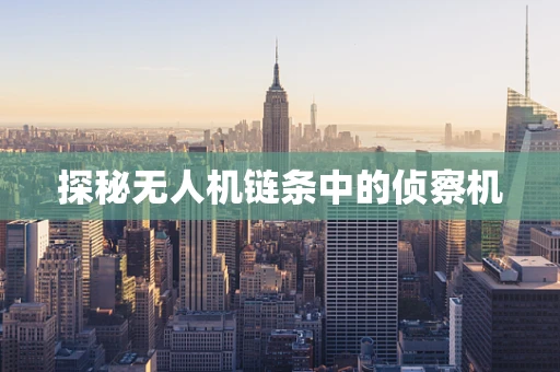 探秘无人机链条中的侦察机