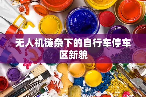 无人机链条下的自行车停车区新貌