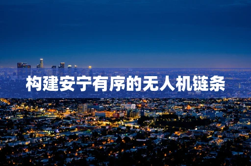 构建安宁有序的无人机链条