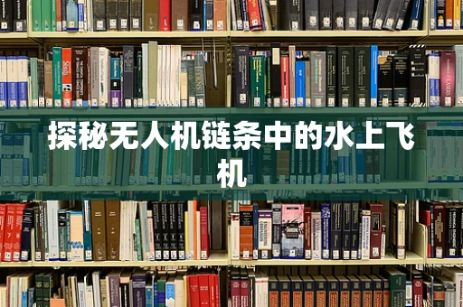 探秘无人机链条中的水上飞机