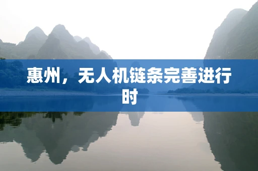 惠州，无人机链条完善进行时