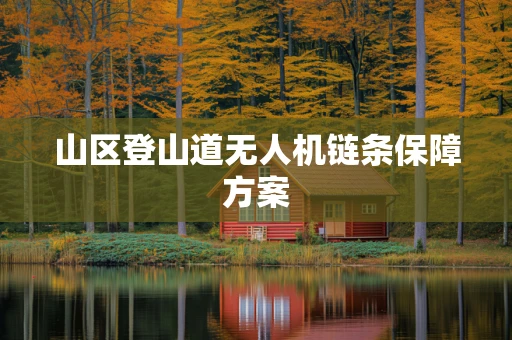 山区登山道无人机链条保障方案