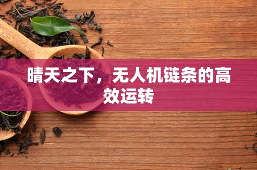 晴天之下，无人机链条的高效运转