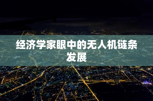经济学家眼中的无人机链条发展