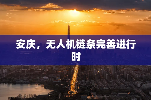 安庆，无人机链条完善进行时