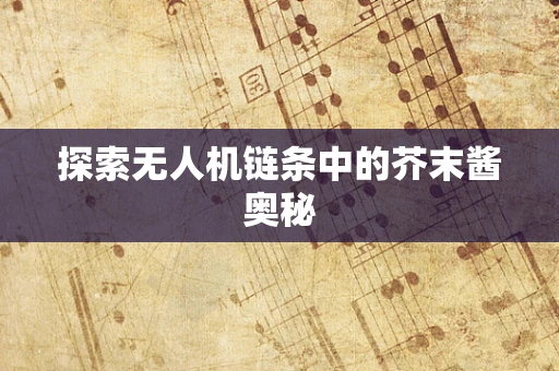 探索无人机链条中的芥末酱奥秘