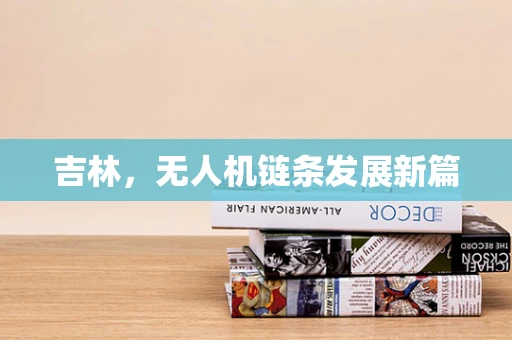 吉林，无人机链条发展新篇
