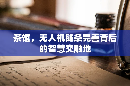 茶馆，无人机链条完善背后的智慧交融地