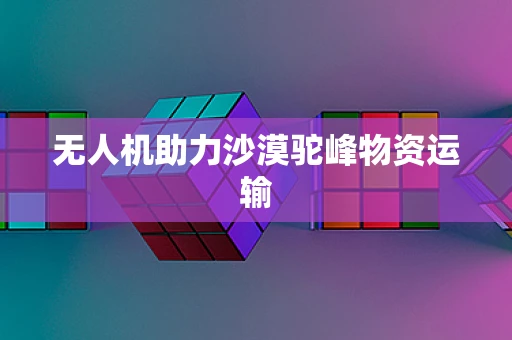 无人机助力沙漠驼峰物资运输