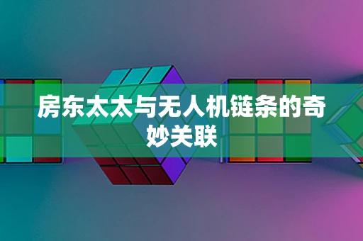 房东太太与无人机链条的奇妙关联