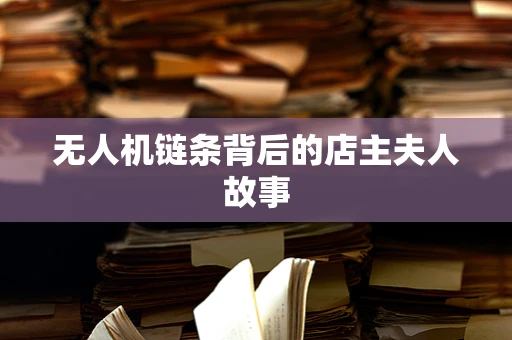 无人机链条背后的店主夫人故事