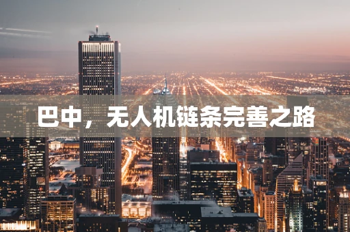 巴中，无人机链条完善之路