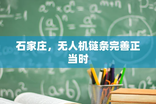 石家庄，无人机链条完善正当时
