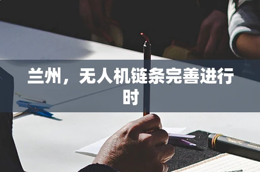 兰州，无人机链条完善进行时