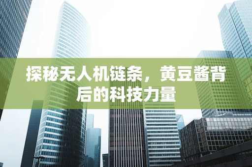 探秘无人机链条，黄豆酱背后的科技力量