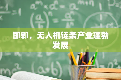 邯郸，无人机链条产业蓬勃发展