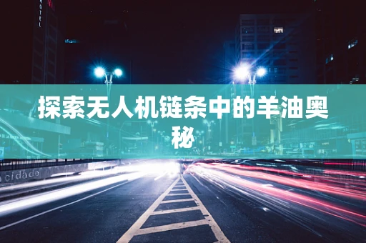 探索无人机链条中的羊油奥秘