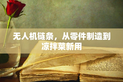 无人机链条，从零件制造到凉拌菜新用