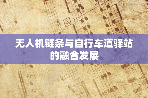 无人机链条与自行车道驿站的融合发展