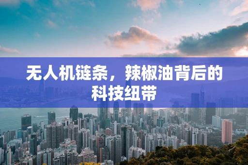 无人机链条，辣椒油背后的科技纽带