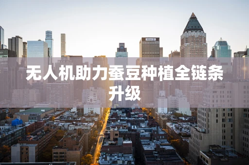 无人机助力蚕豆种植全链条升级