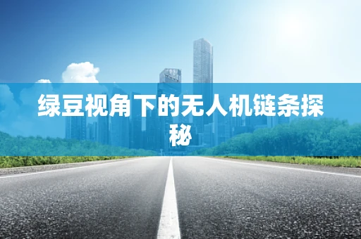绿豆视角下的无人机链条探秘