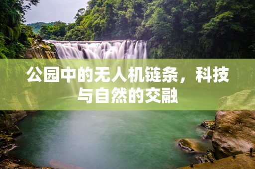 公园中的无人机链条，科技与自然的交融