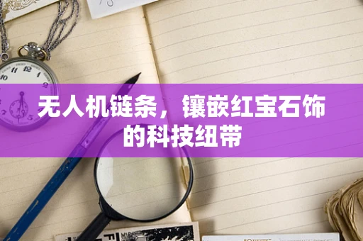无人机链条，镶嵌红宝石饰的科技纽带