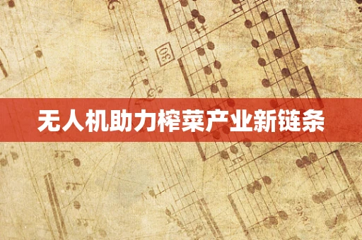 无人机助力榨菜产业新链条