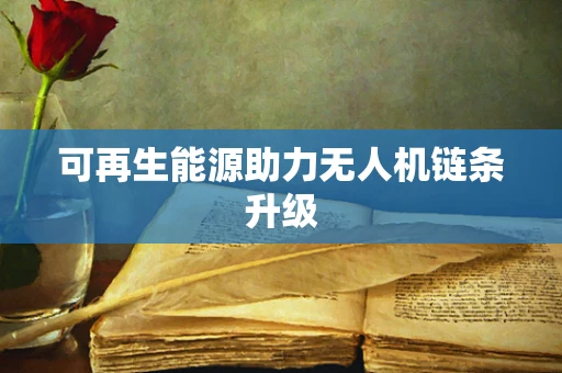 可再生能源助力无人机链条升级