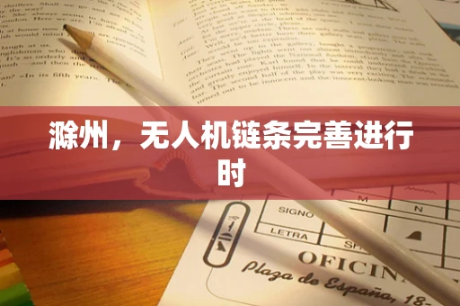 滁州，无人机链条完善进行时