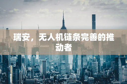 瑞安，无人机链条完善的推动者