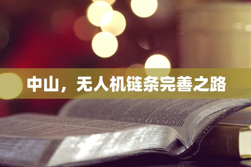 中山，无人机链条完善之路