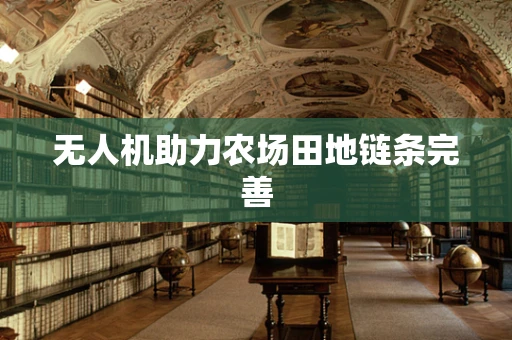 无人机助力农场田地链条完善