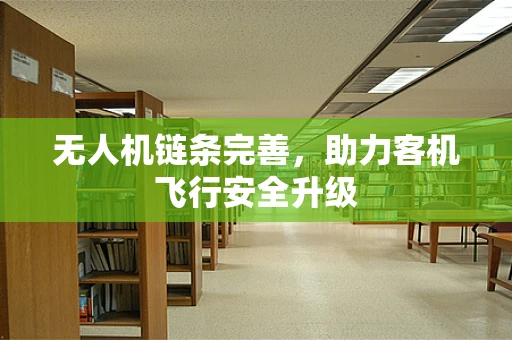 无人机链条完善，助力客机飞行安全升级