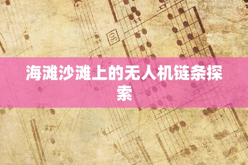 海滩沙滩上的无人机链条探索