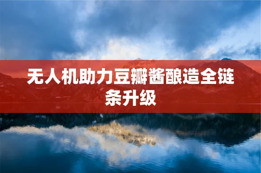 无人机助力豆瓣酱酿造全链条升级