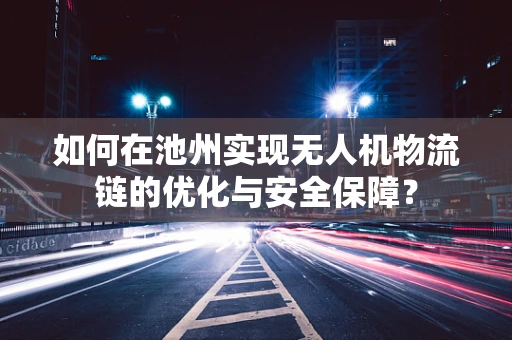 如何在池州实现无人机物流链的优化与安全保障？