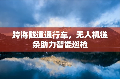 跨海隧道通行车，无人机链条助力智能巡检