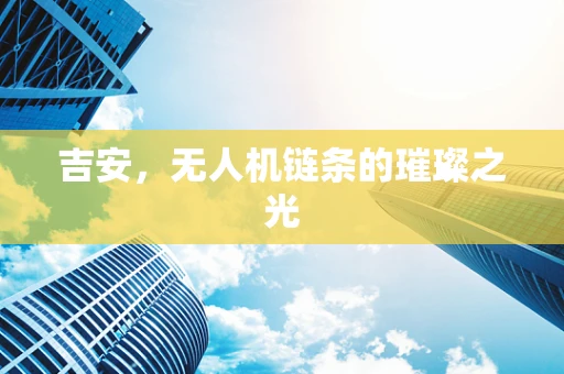 吉安，无人机链条的璀璨之光