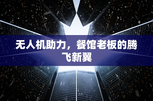 无人机助力，餐馆老板的腾飞新翼