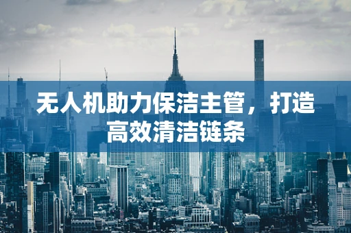 无人机助力保洁主管，打造高效清洁链条